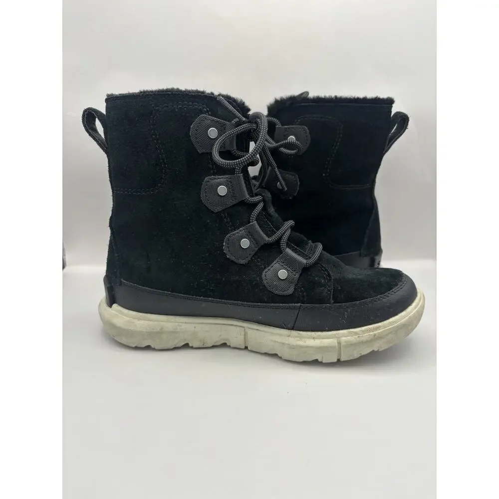 Sorel Explorer II Joan Black Boots Women Size 7